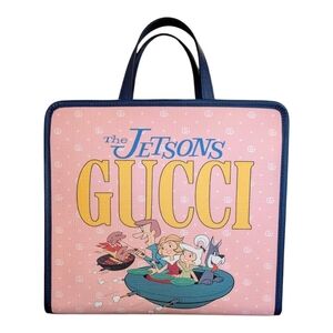 Gucci x The Jetsons Tote Bag, Pink & Navy Authenticated, New